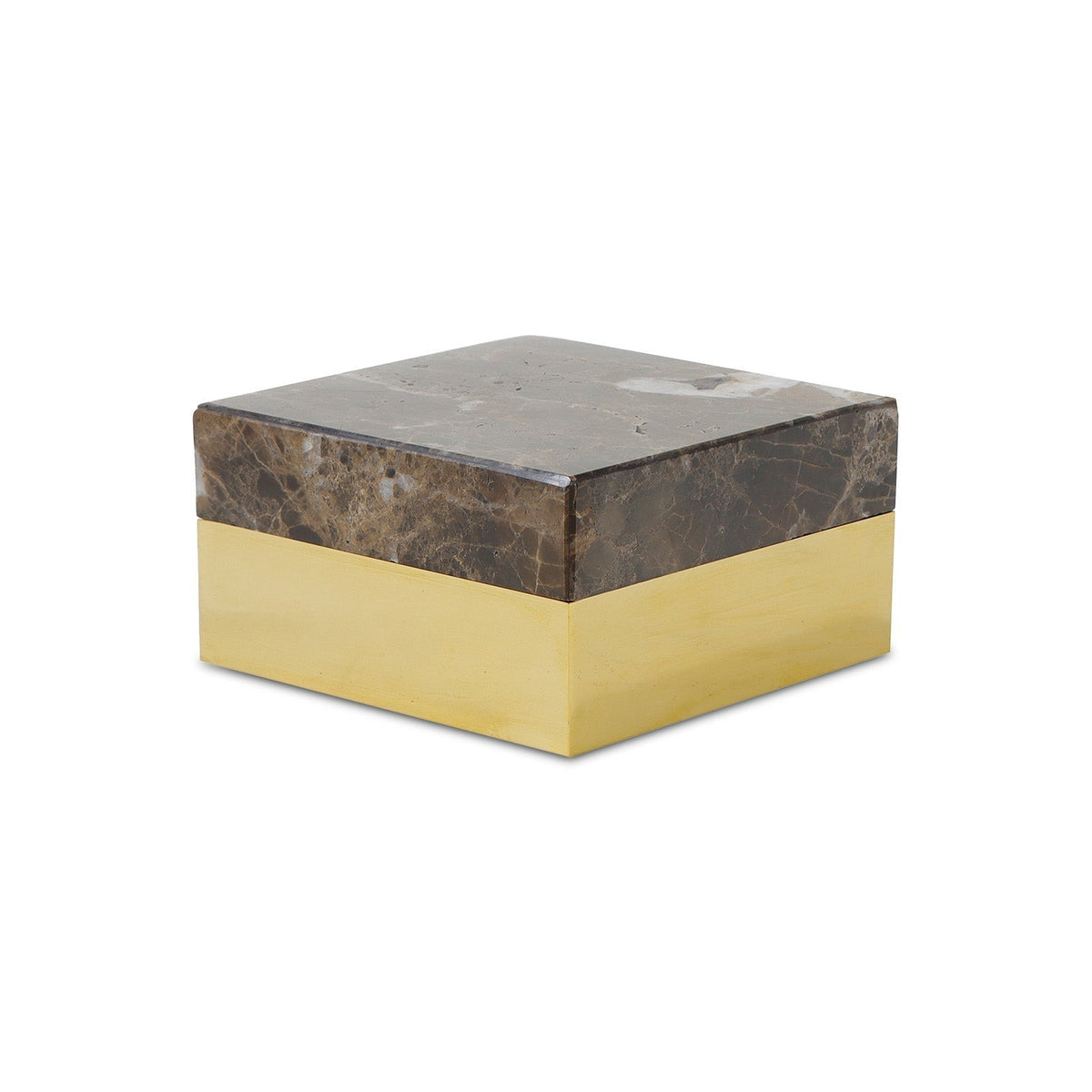 Lina Marble Storage Box - Coffee and Gold