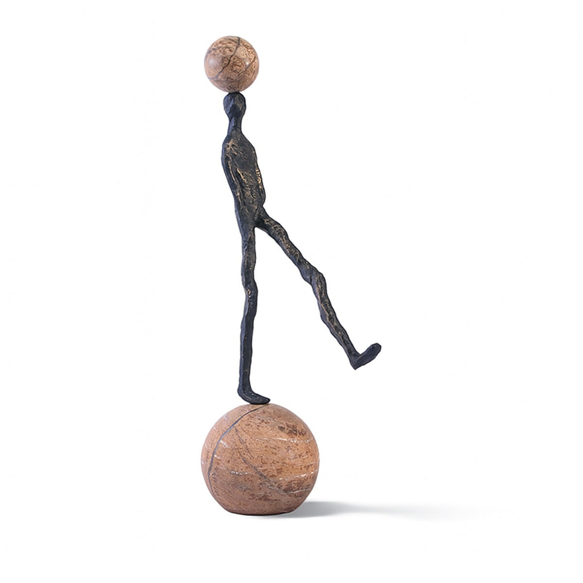 Motus Sculpture - Dark Bronze/Marble