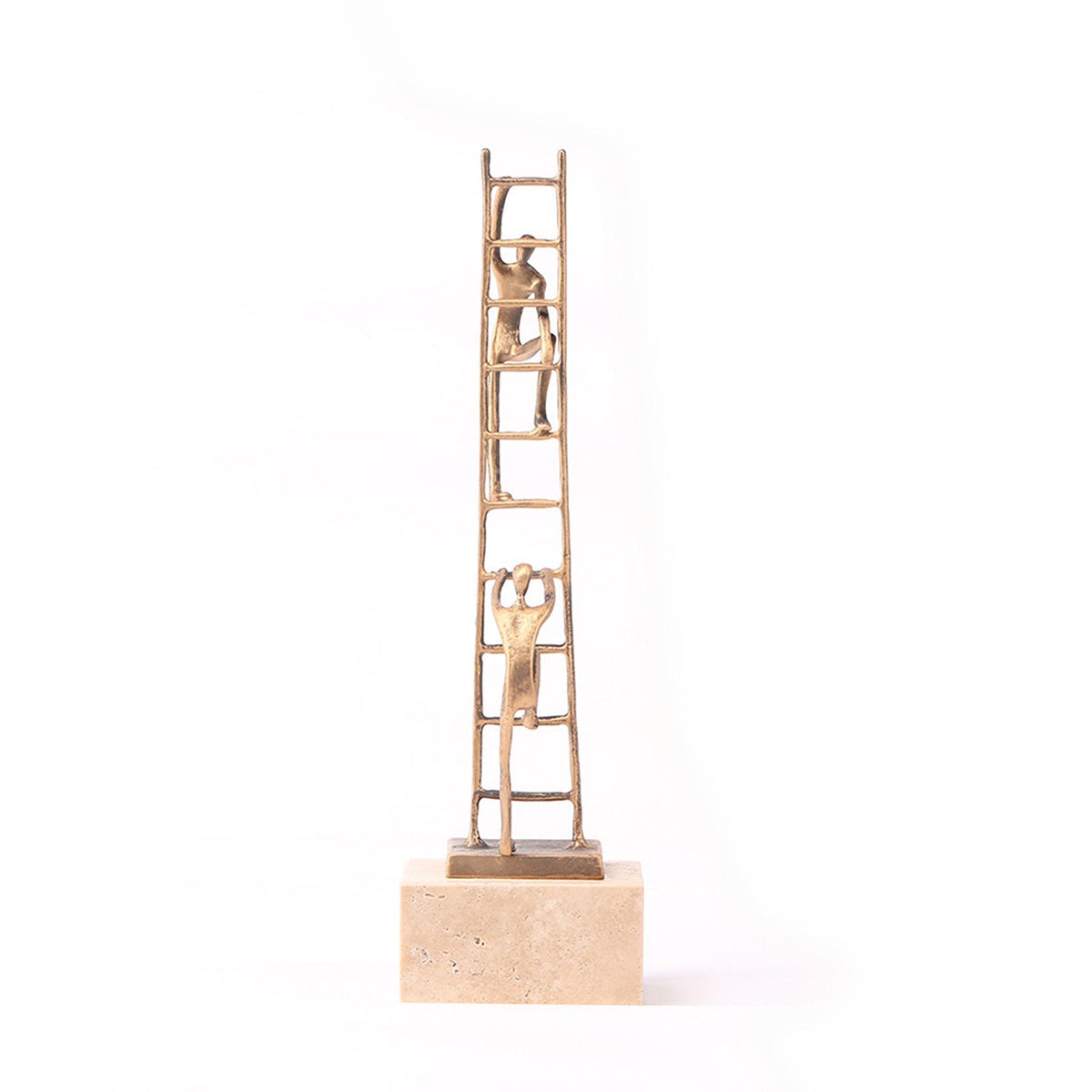 Ascensus Sculpture - Golden Bronze/Marble