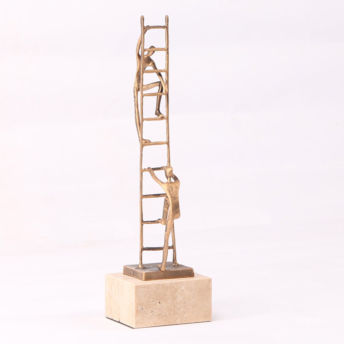 Ascensus Sculpture - Golden Bronze/Marble