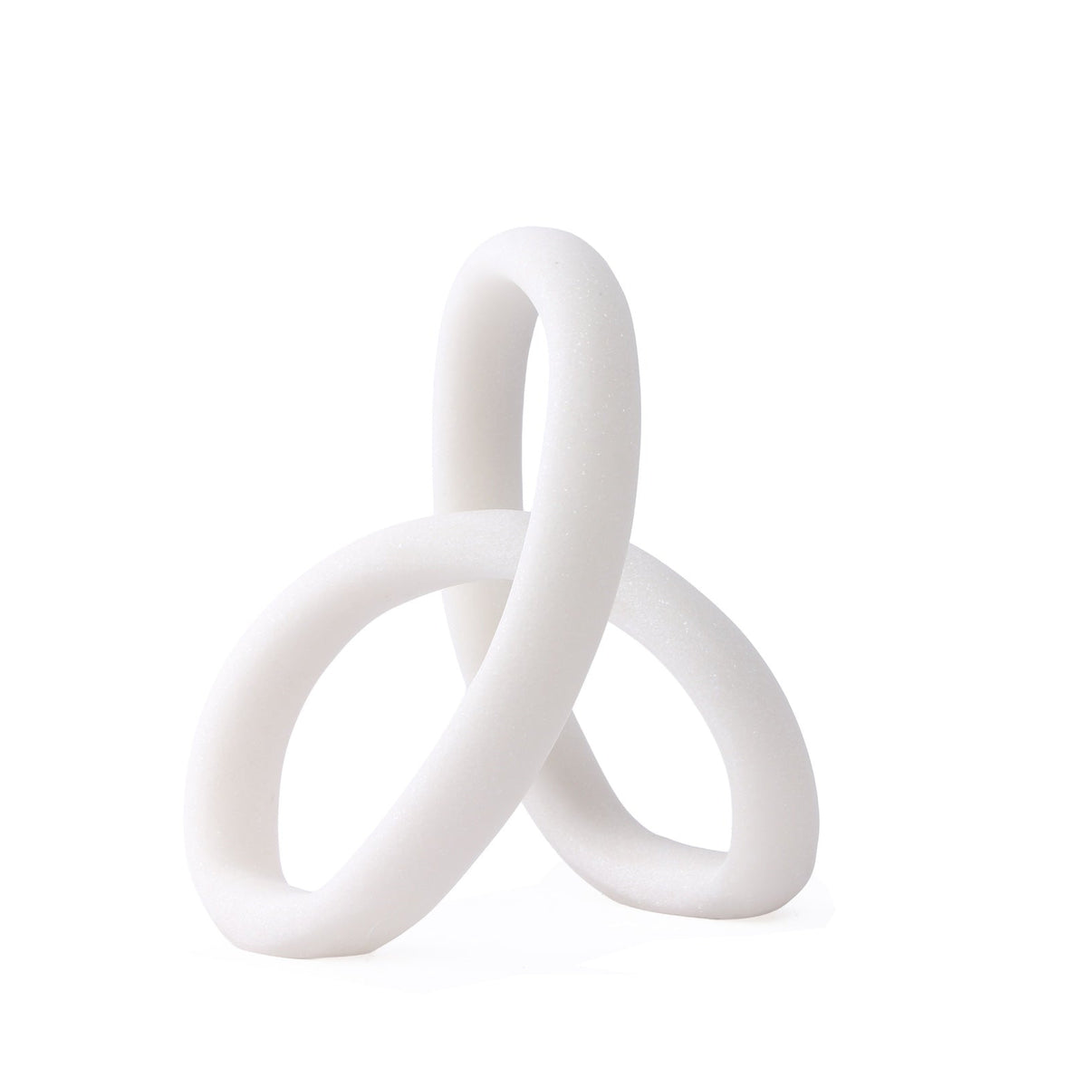 Loop Sculpture - White Marble Effect