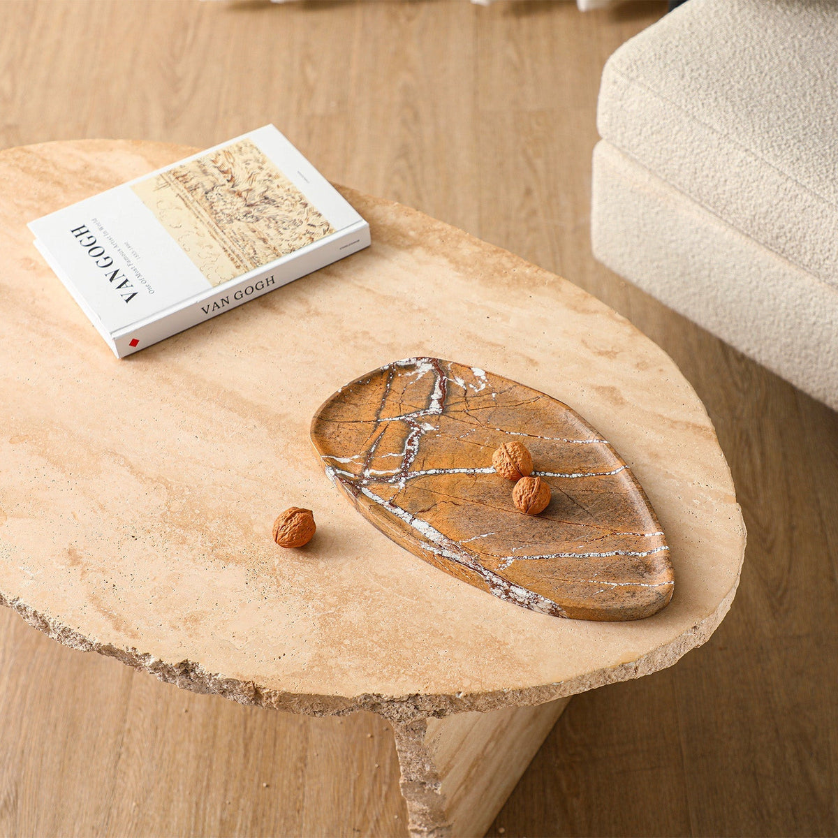 Miso Stone Marble Dish - Coffee