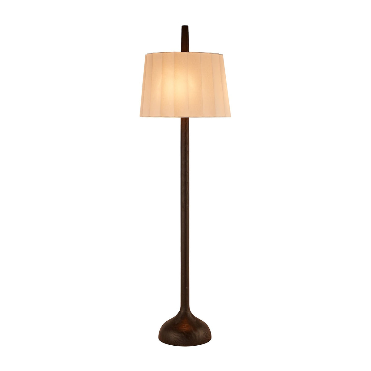 Conti Floor Lamp - White Linen/Black Ash