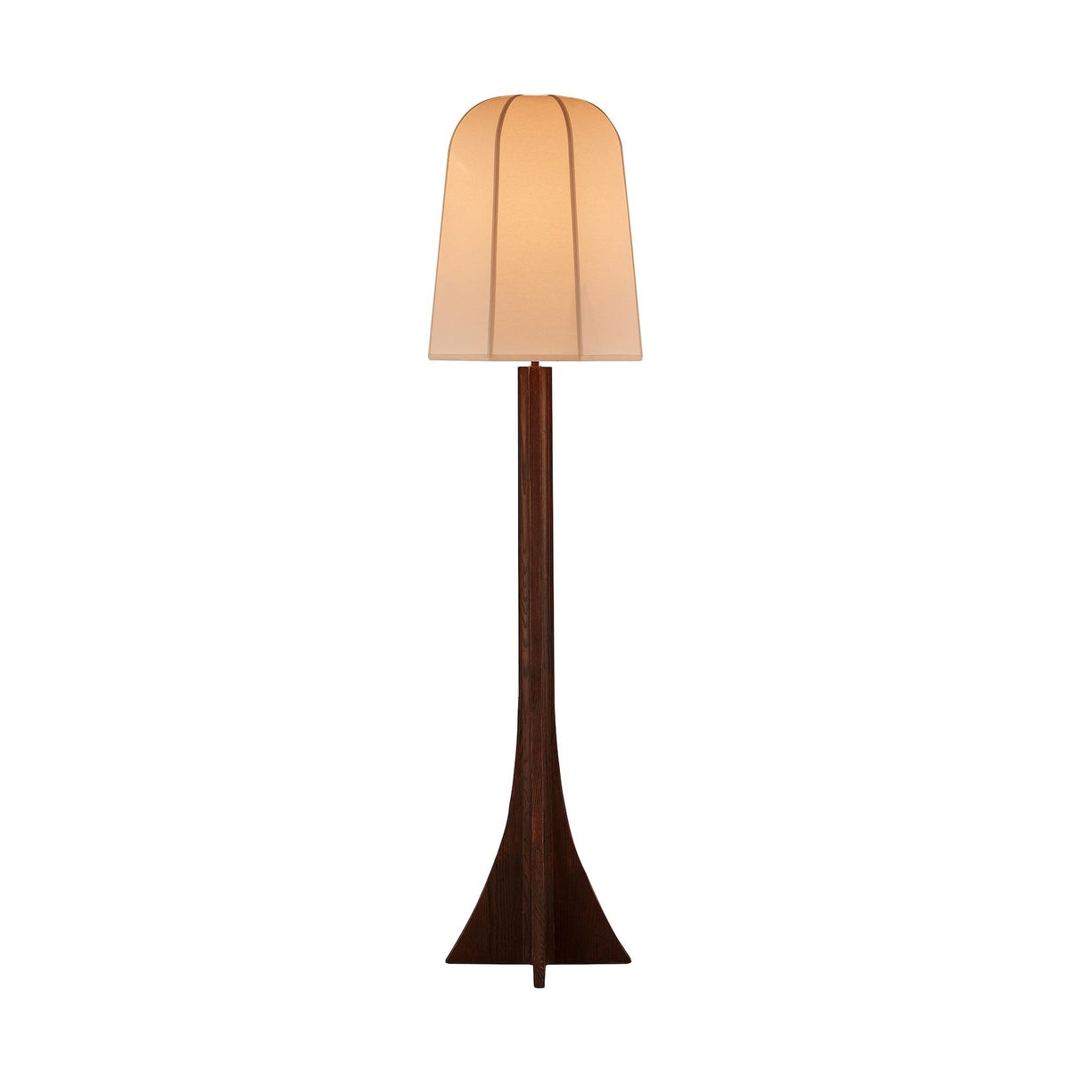 Axel Floor Lamp - Classic Brown Ash/White Linen
