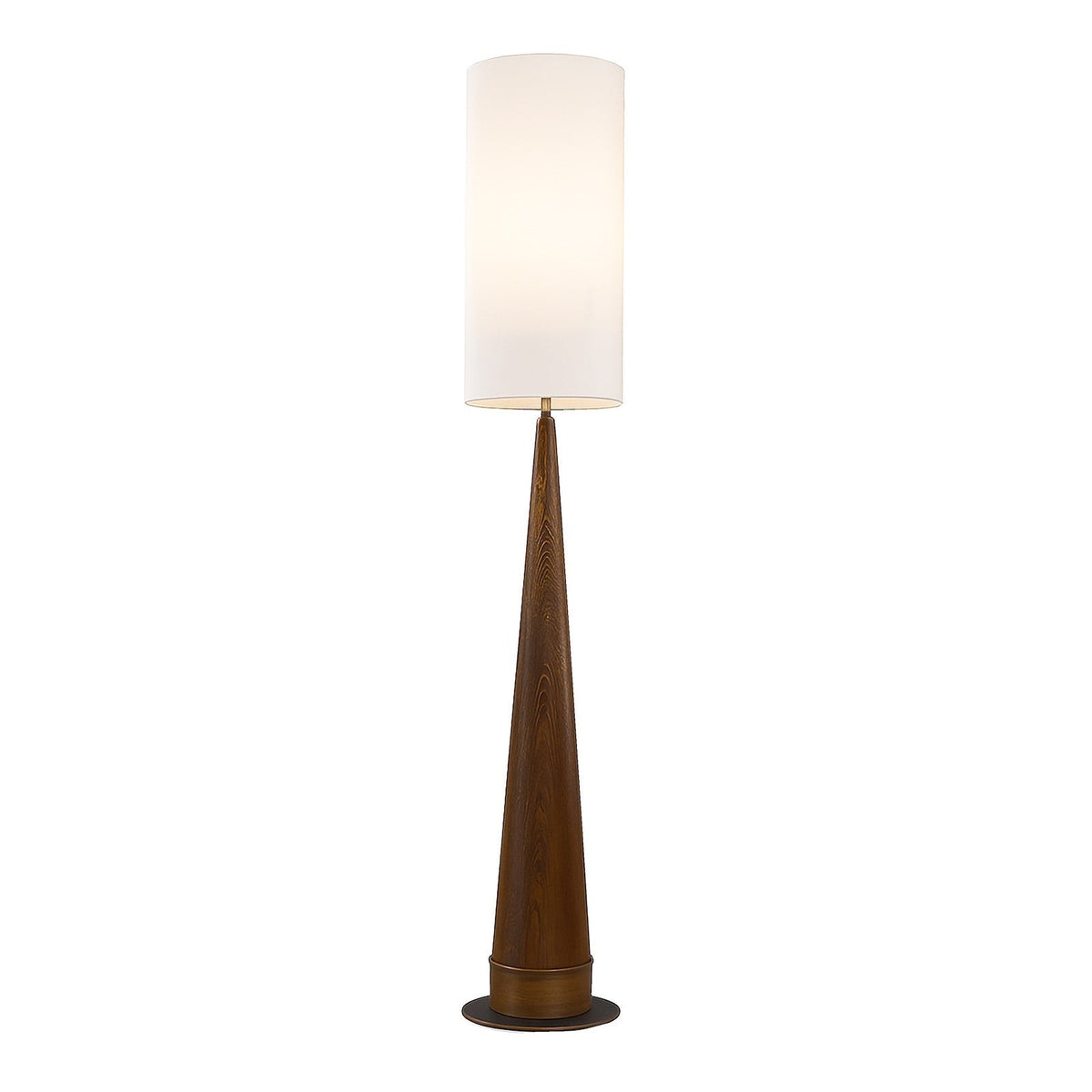 Velta Floor Lamp - Classic Brown Ash and Antique Bronze