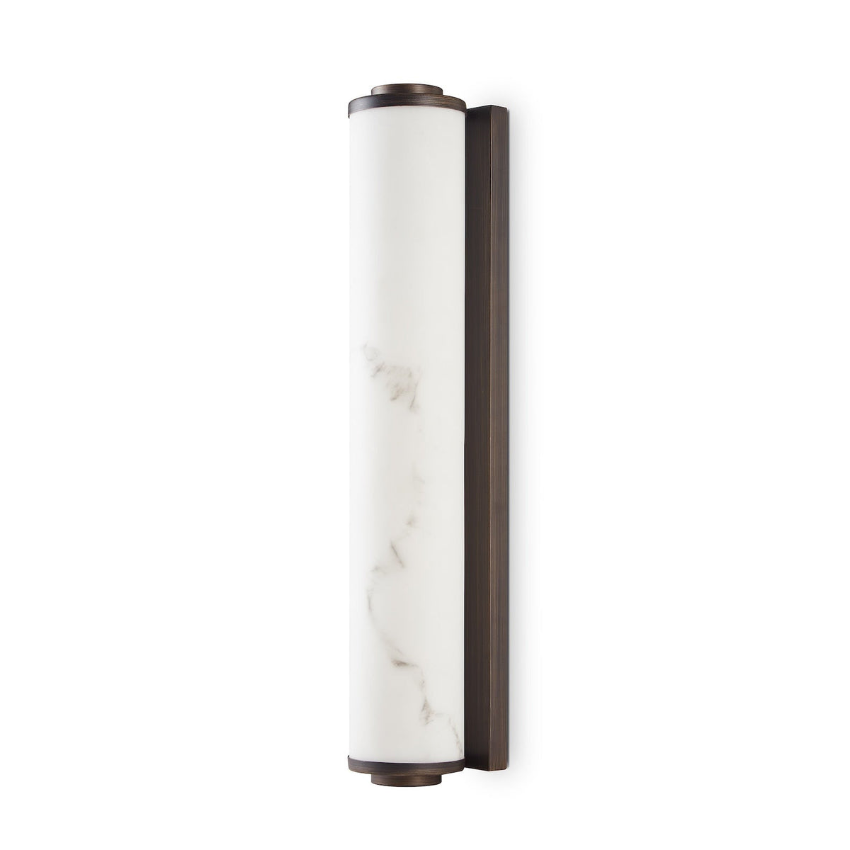 Fento IP44 (Large) Wall Lamp - Antique Bronze and Alabaster Effect