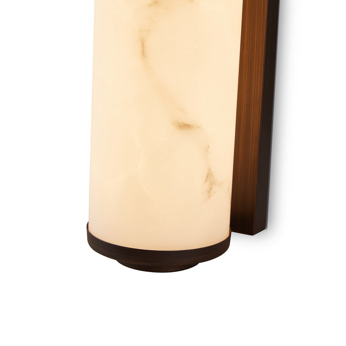 Fento IP44 (Large) Wall Lamp - Antique Bronze and Alabaster Effect