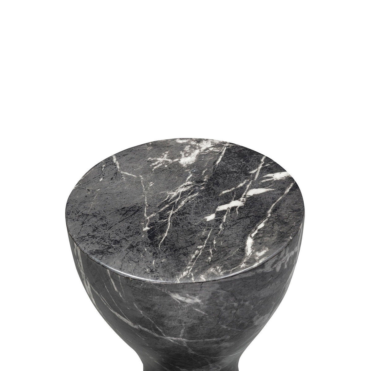 Akali Side Table Small - Marquina Black Marble Effect