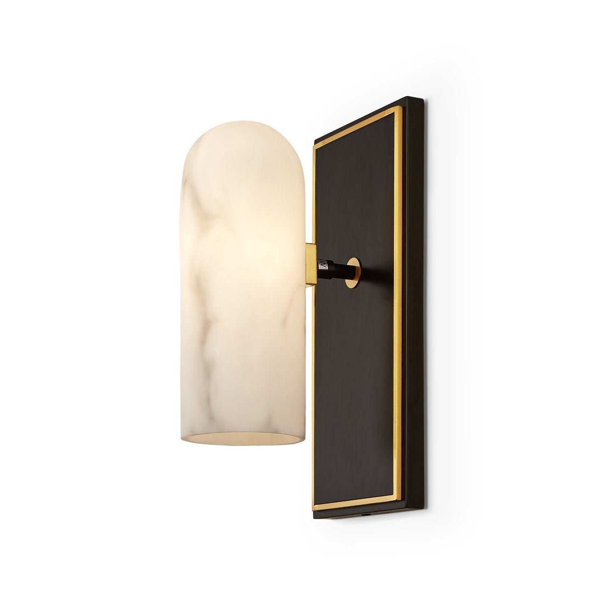 Amatti Wall Light - Alabaster Effect, Black, Brass