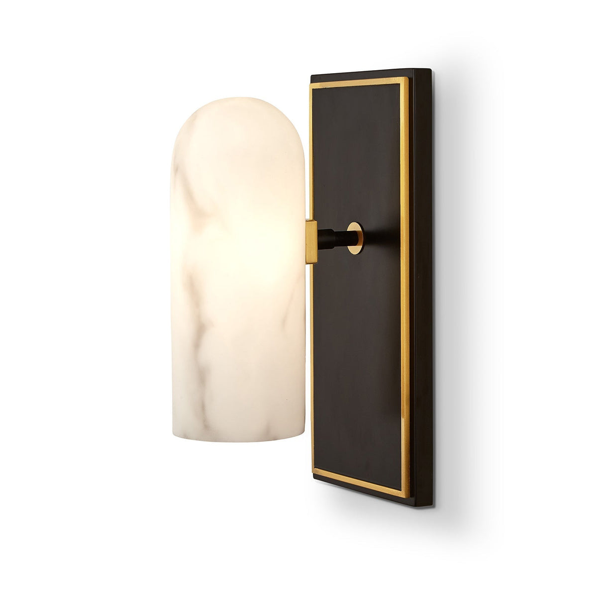 Amatti Wall Light - Alabaster Effect, Black, Brass