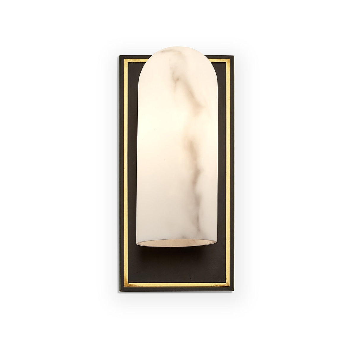 Amatti Wall Light - Alabaster Effect, Black, Brass