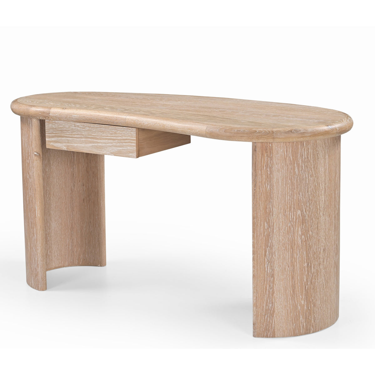 Lluna Desk - Brushed Natural American White Oak