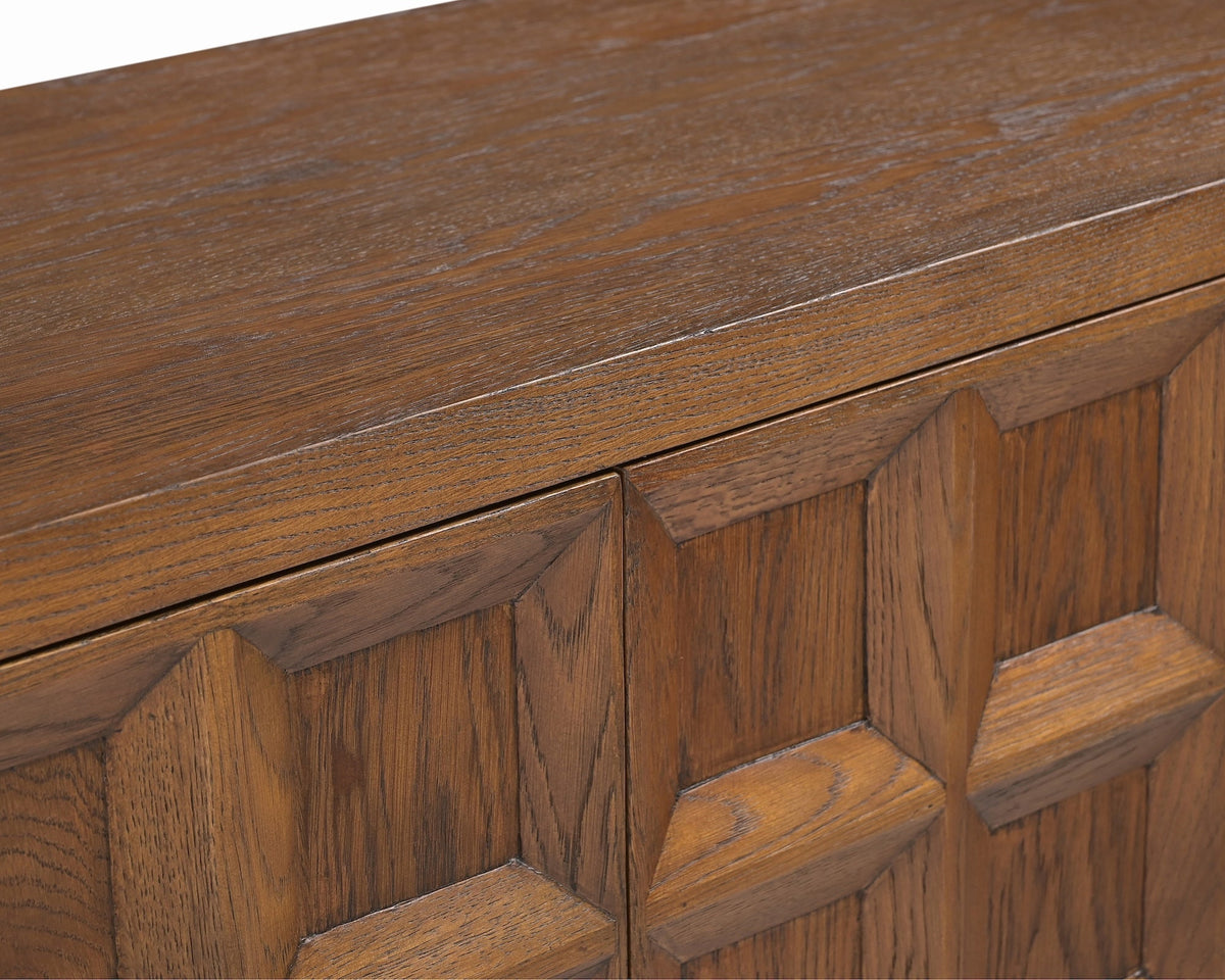 Llauna 4 Door Sideboard - Brushed Mid Brown Oak