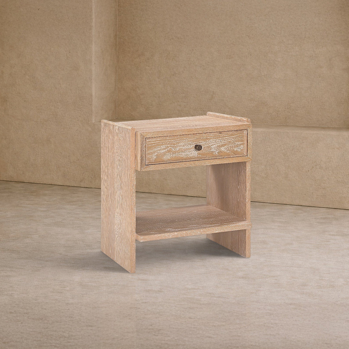 Trive Bedside Table - Brushed Natural American White Oak