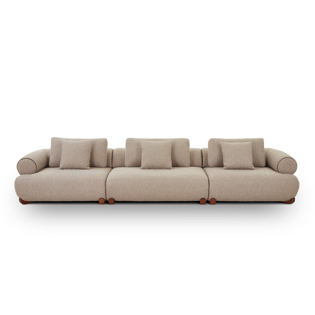 Cotto Modular Sofa Middle Two Seater - Amalfy Taupe & Mid Brown