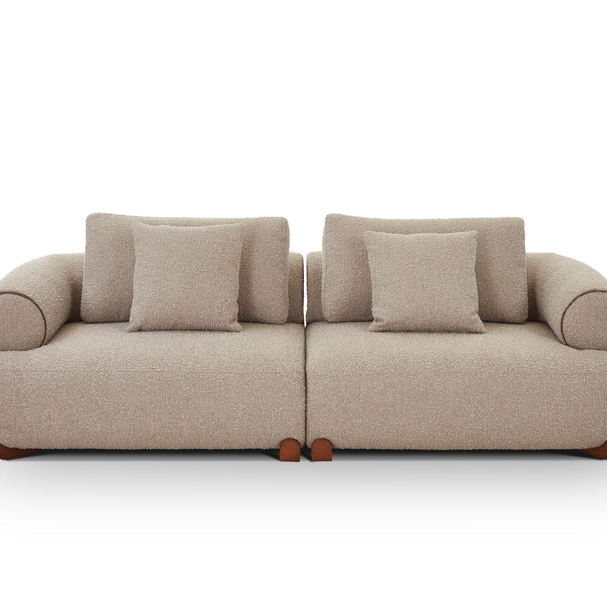 Cotto Modular Sofa Right - Amalfy Taupe & Mid Brown