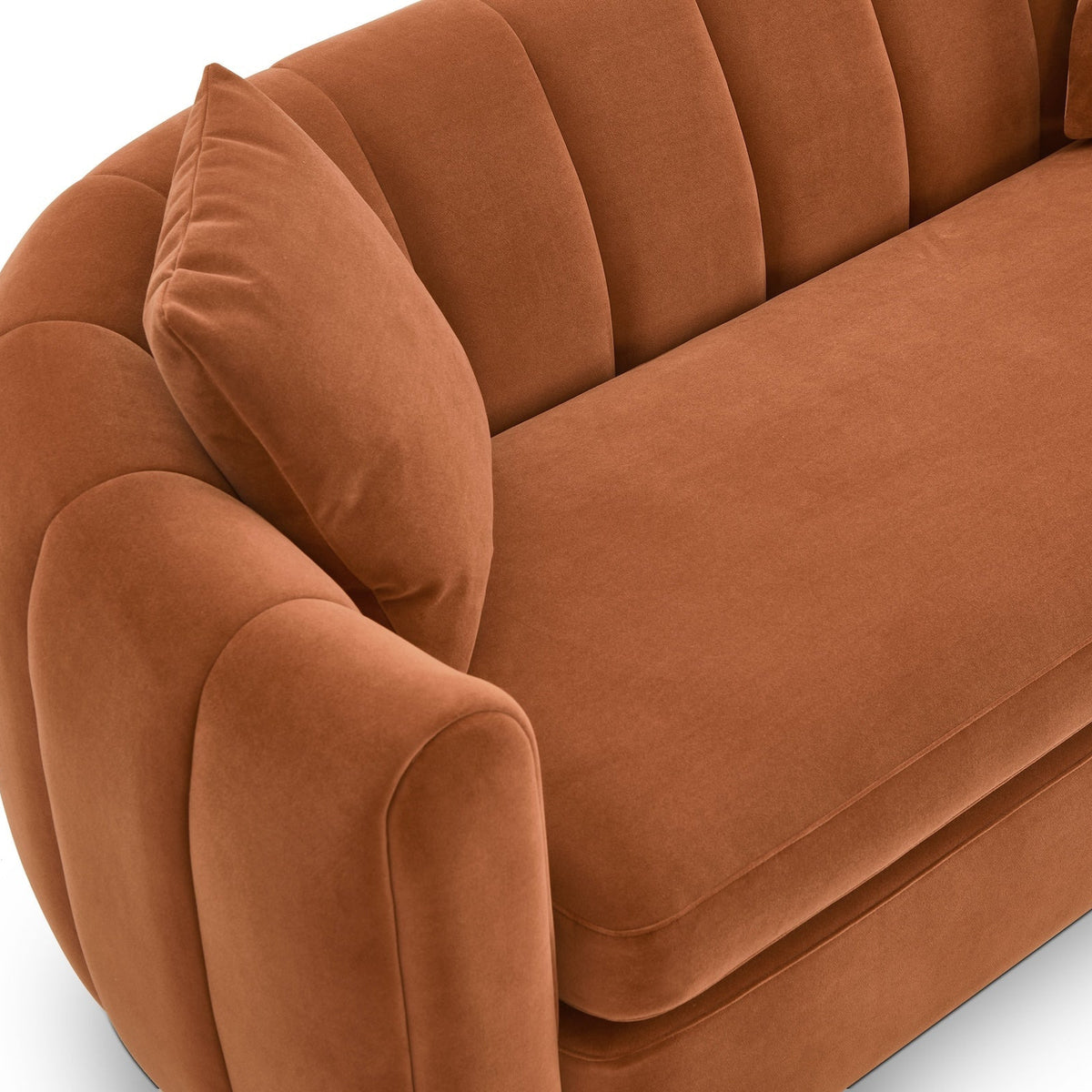 Arles 2 Seater Sofa - Melbourne Clay & Walnut