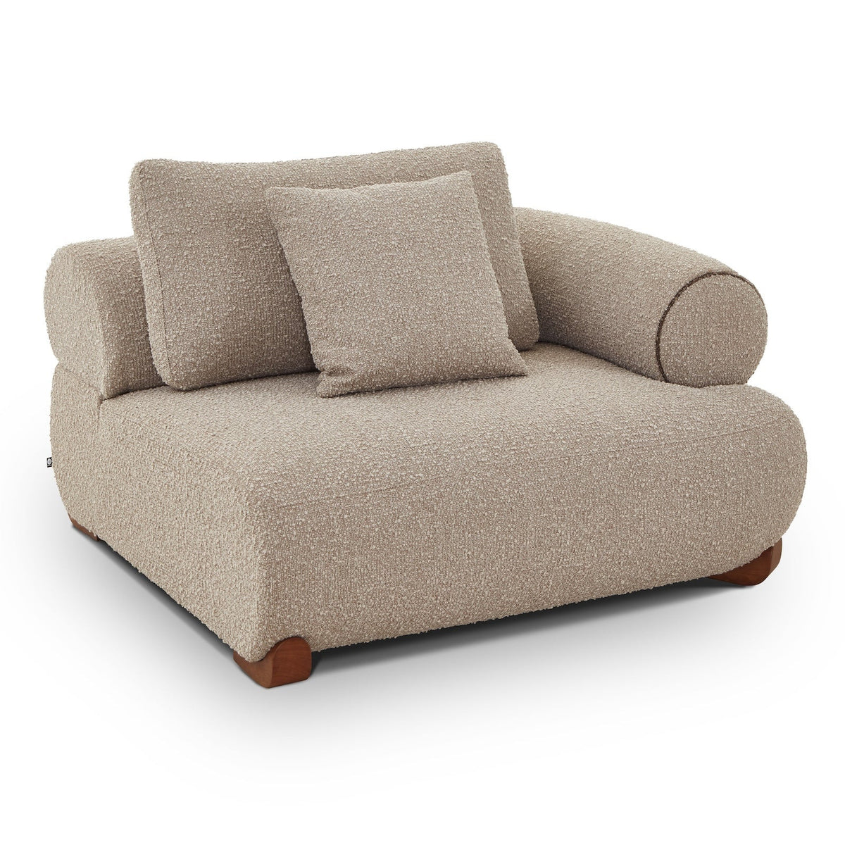 Cotto Modular Sofa Left - Amalfy Taupe & Mid Brown