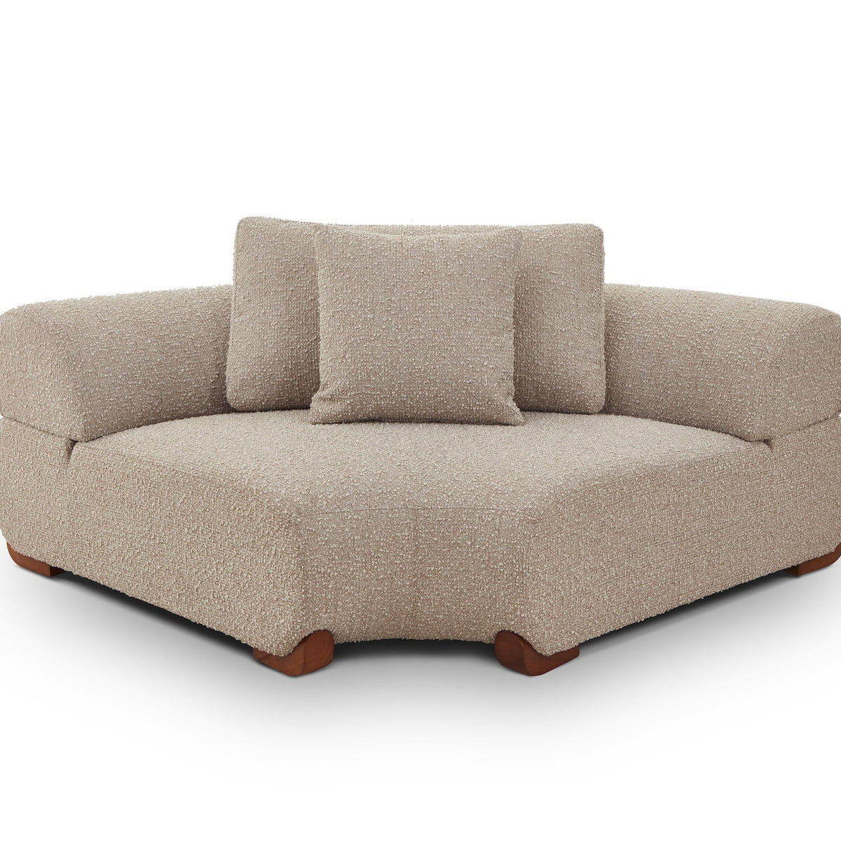 Cotto Modular Sofa Corner - Amalfy Taupe & Mid Brown