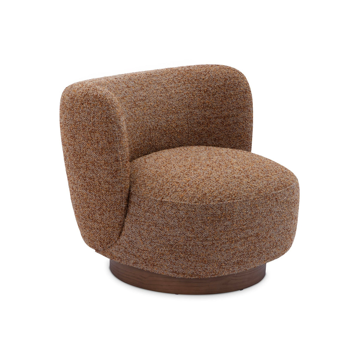 Bruno Swivel Occasional Chair - Norfolk Brown/Mid Brown