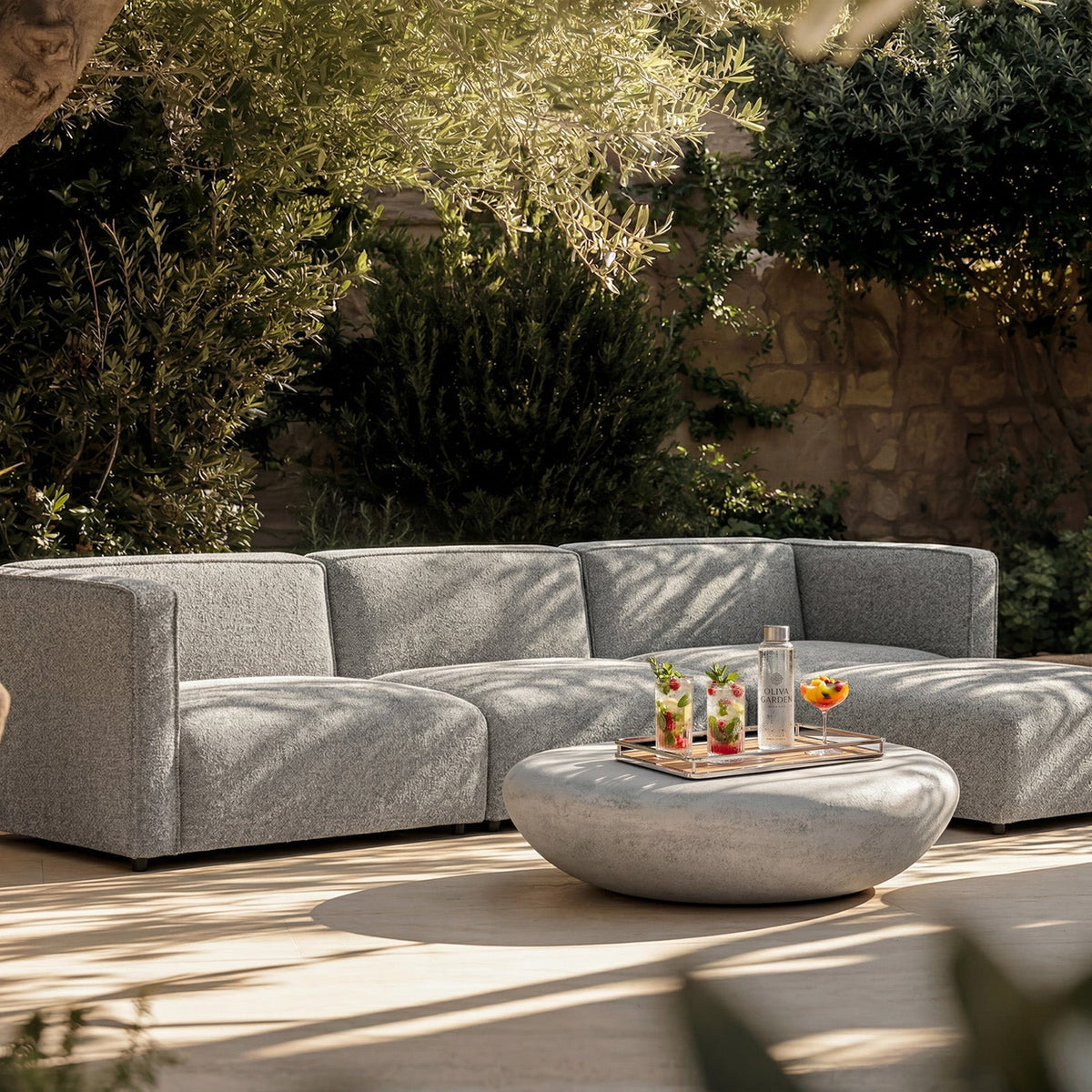 Lombok Coffee Table - Limestone
