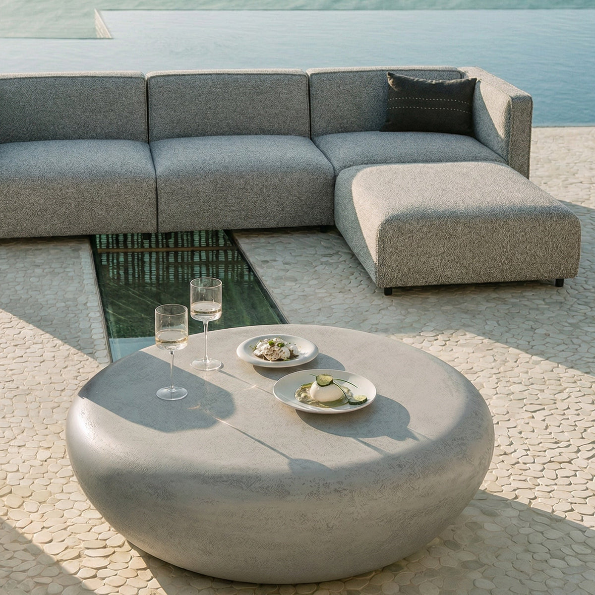 Lombok Coffee Table - Limestone