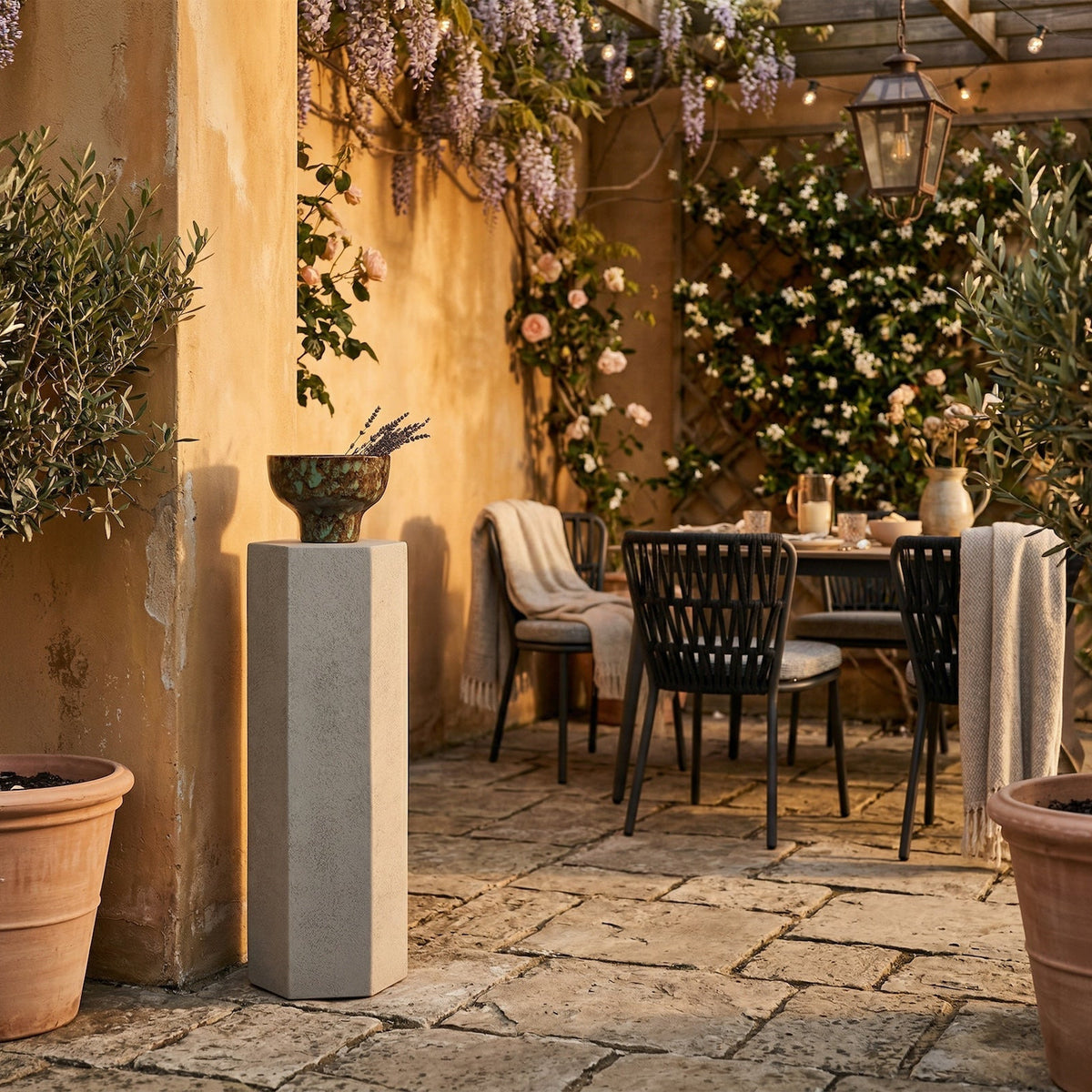 Nanpuk Pedestal - Limestone