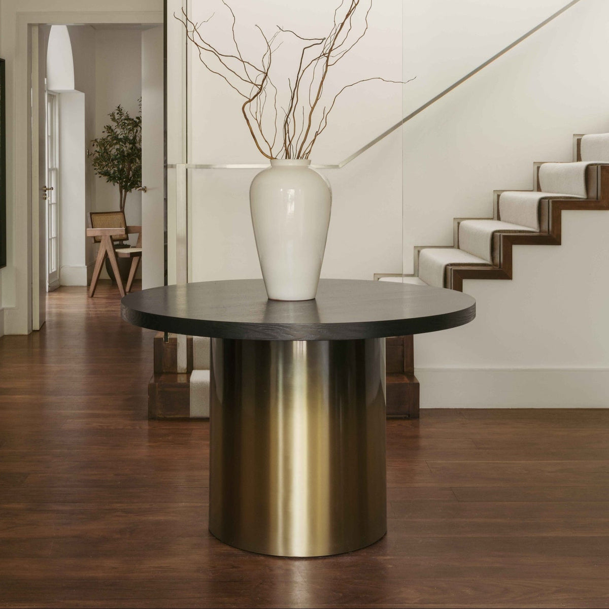 Dim Dining Table Small - Black and Gold Ombre