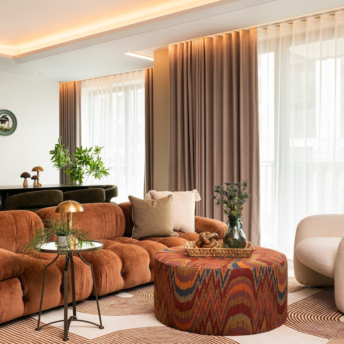 Combo Sofa - Sysley Rust II