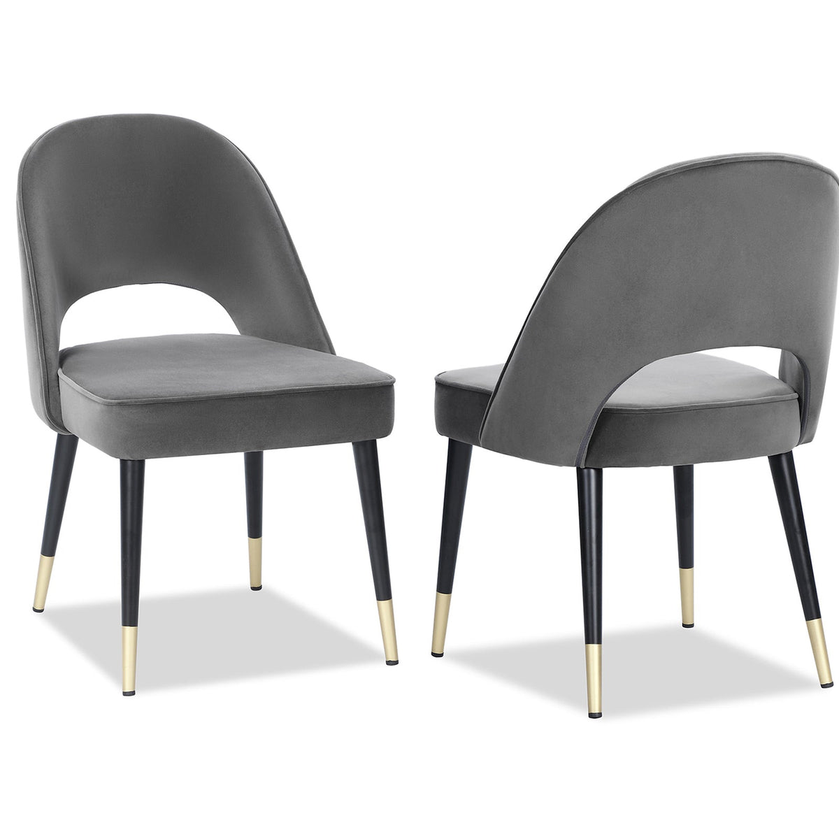 Yves Dining Chair (set of 2) - Kaster II Slate Velvet