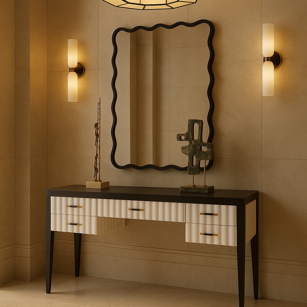 Malibu Console Table - Black Veneer