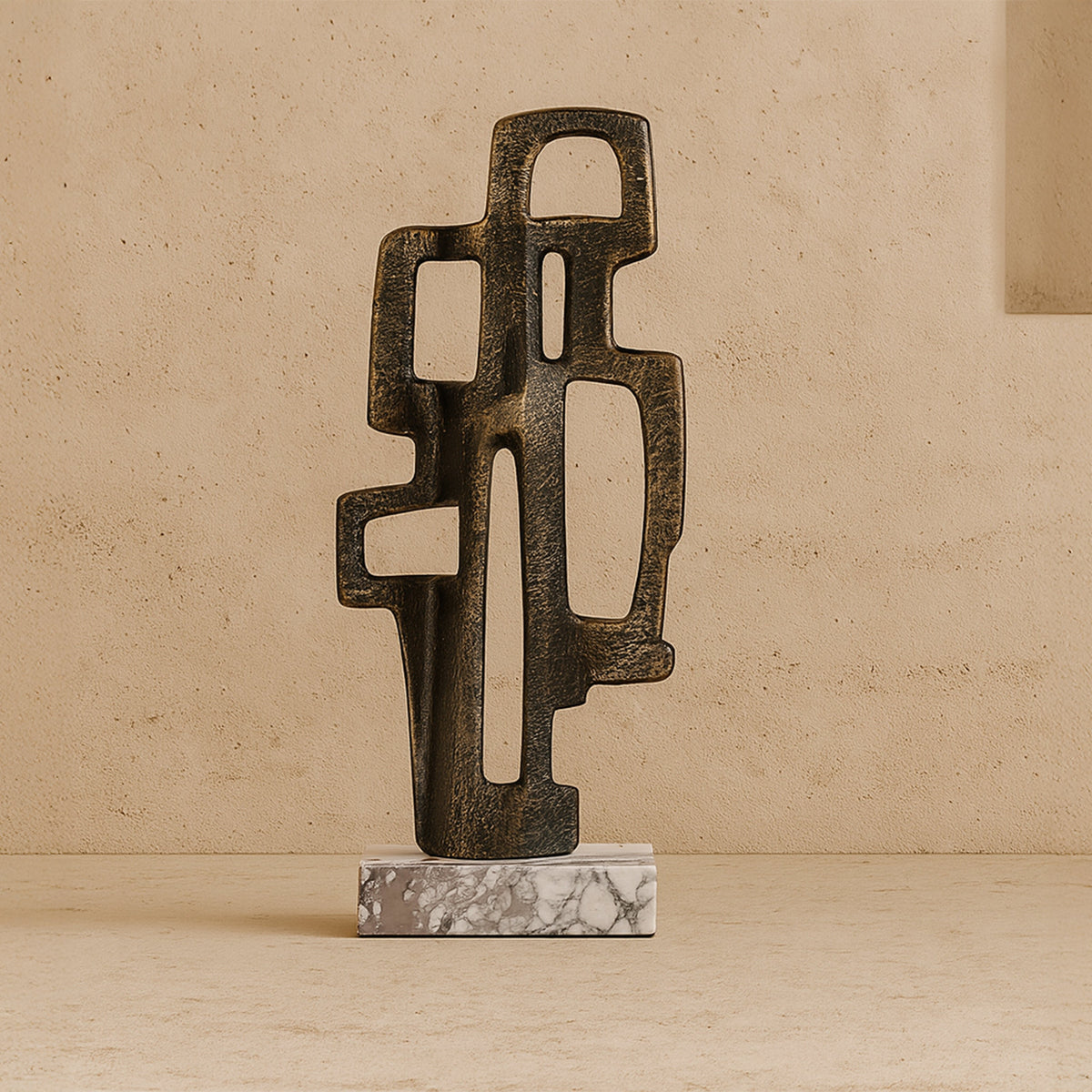 Talos Sculpture - Dark Bronze/Marble