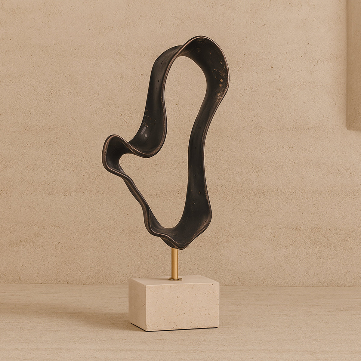 Ondra Sculpture - Dark Bronze/Marble