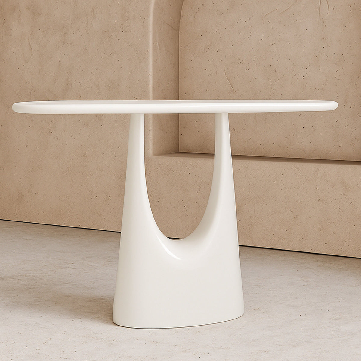 Combe Console Table - Ivory High Gloss