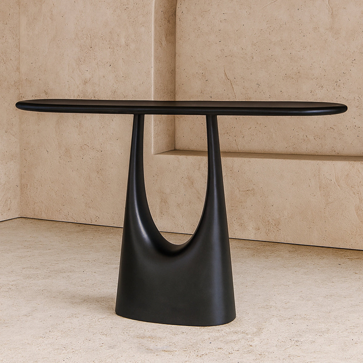 Combe Console Table - Satin Black