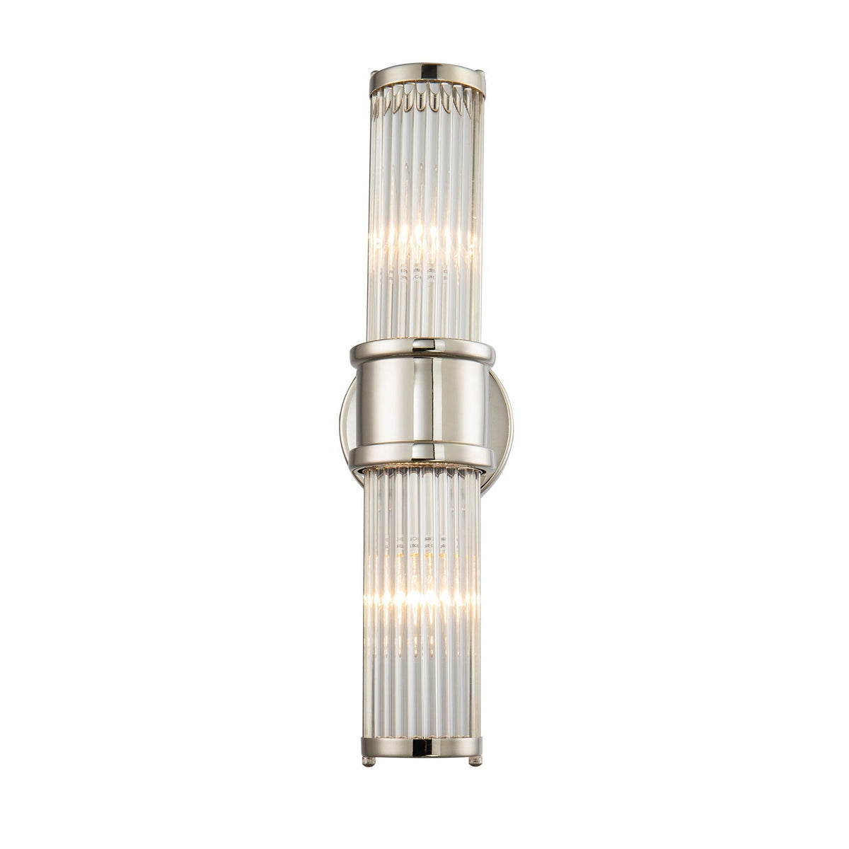 Preston Wall Light - Polished Nickel Finish, Glass