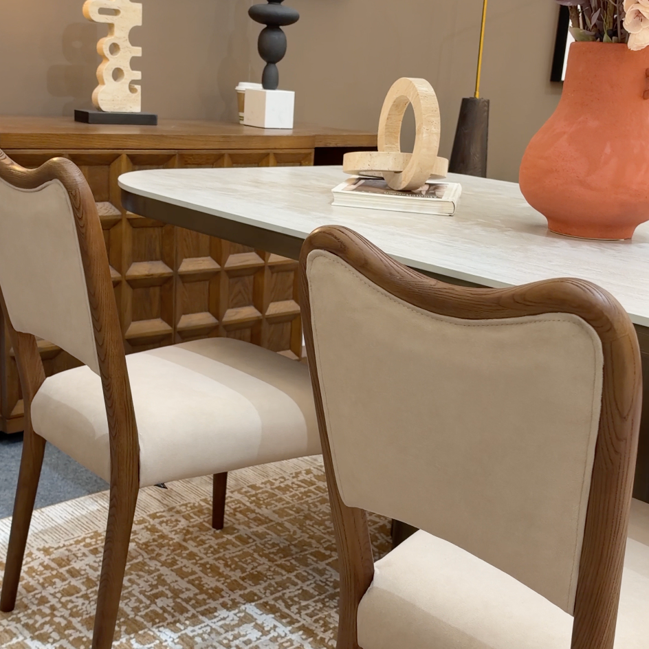 Adelaide Dining Chair - Hopper Desert & Brushed Brown