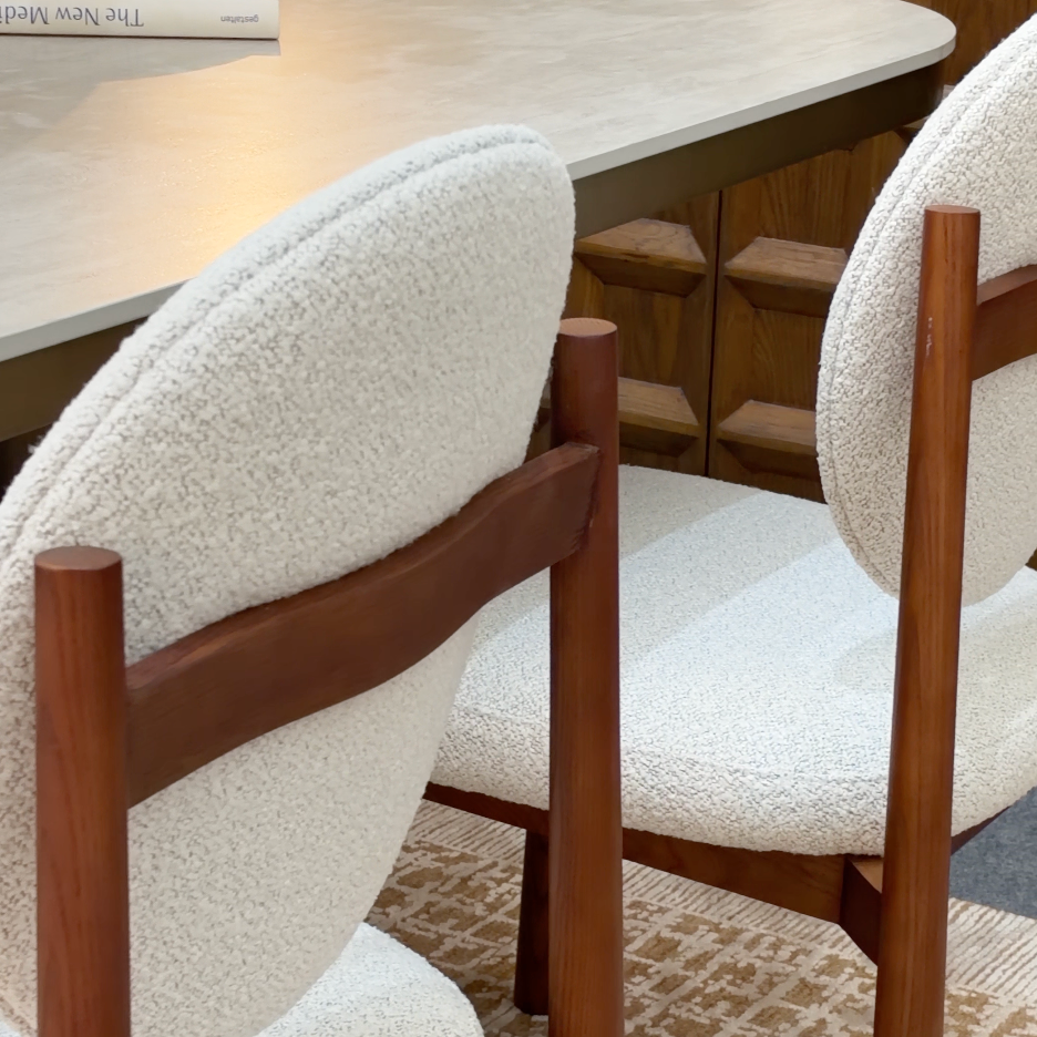 Latina Dining Chair (set of 2) - Capella Ivory & Mid Brown
