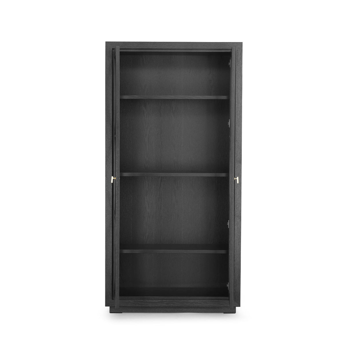 York Cabinet - Oak Veneer and Glass