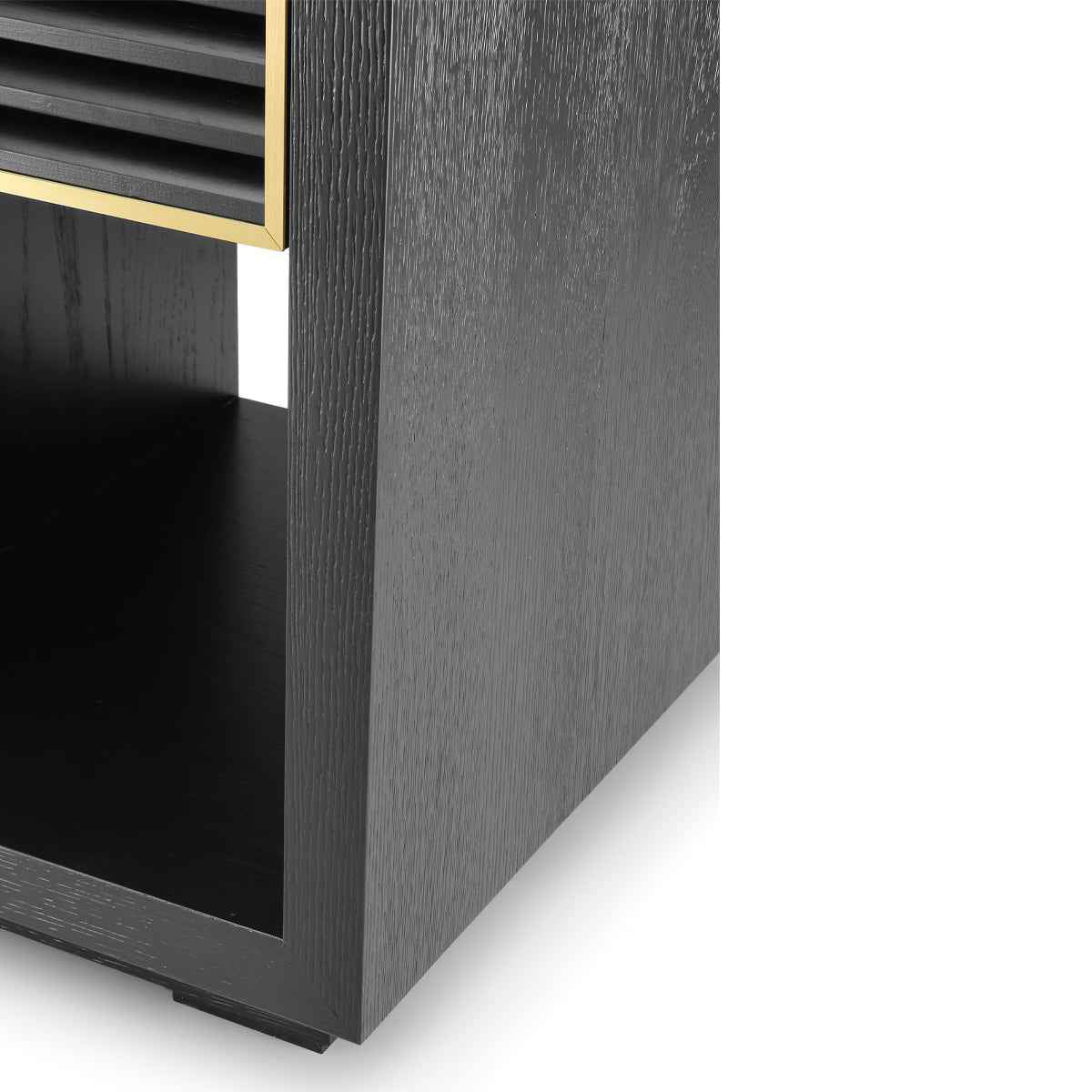 Amara Bedside Table - Black Oak Veneer
