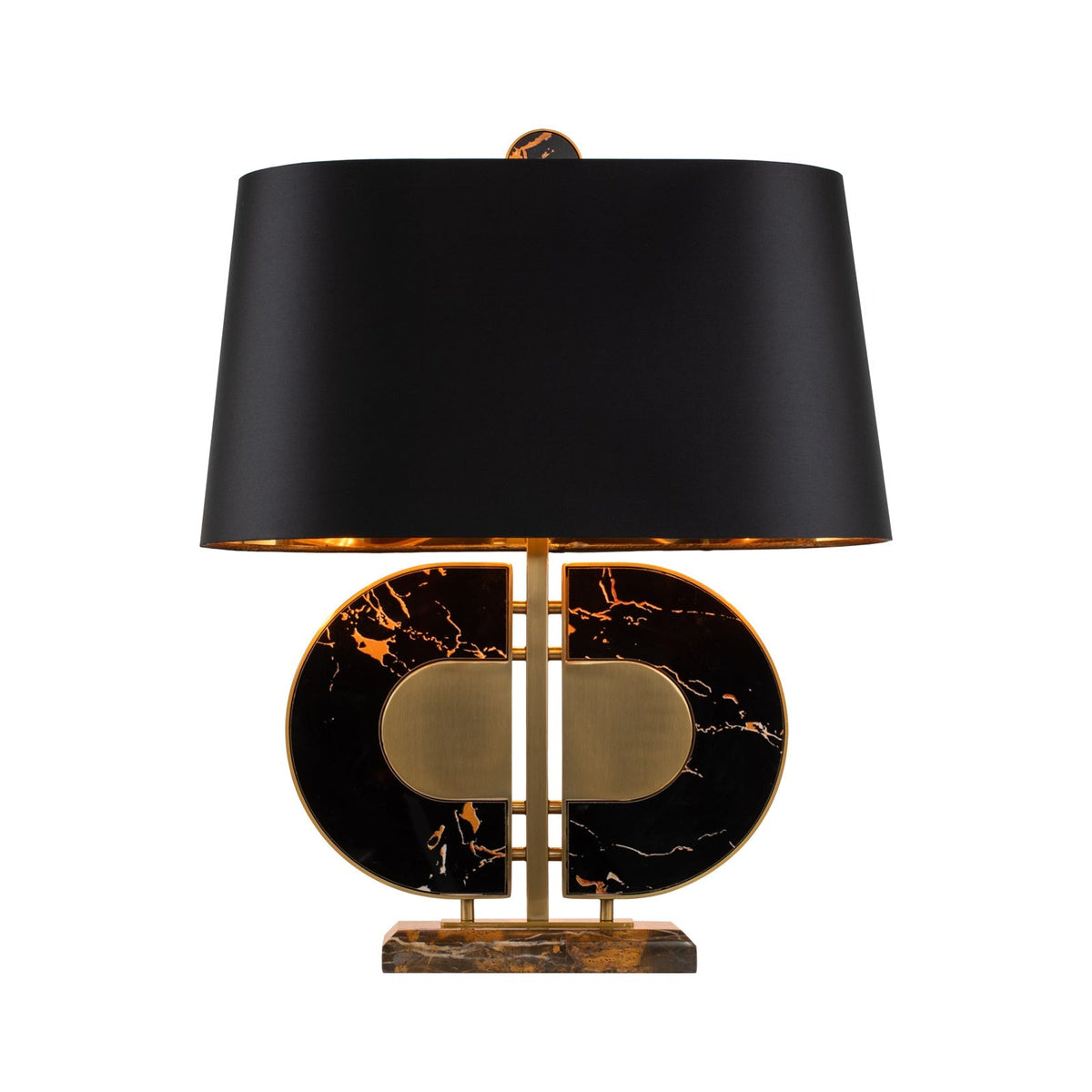 Coleman Table Lamp - Brown Marble/Brushed Brass