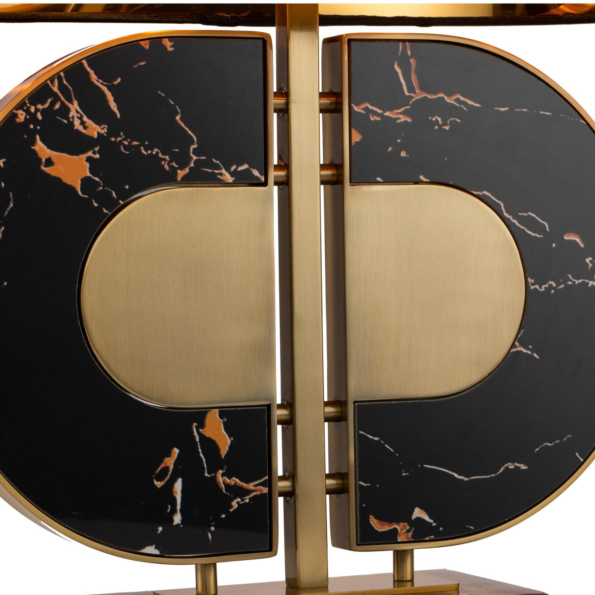 Coleman Table Lamp - Brown Marble/Brushed Brass