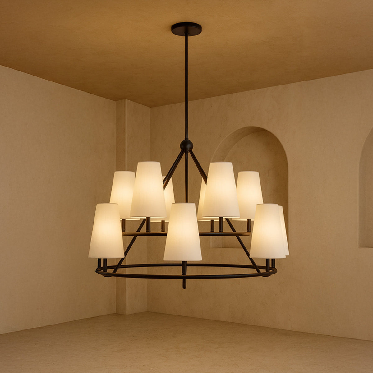 Gildan Chandelier - White & Black