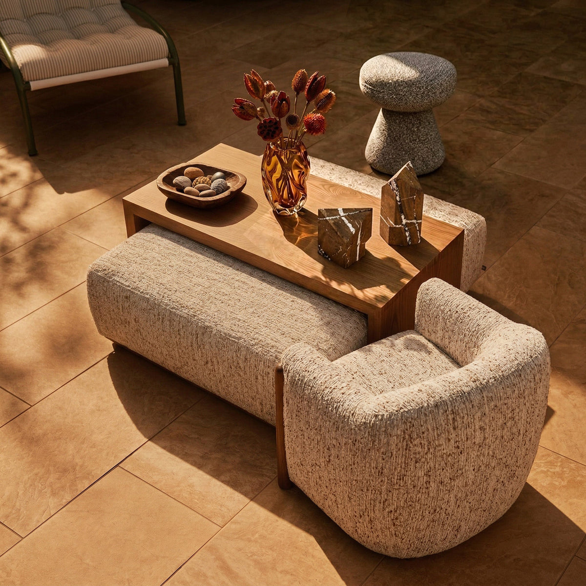 Nema Occasional Chair - Norfolk Wheat/Mid Brown