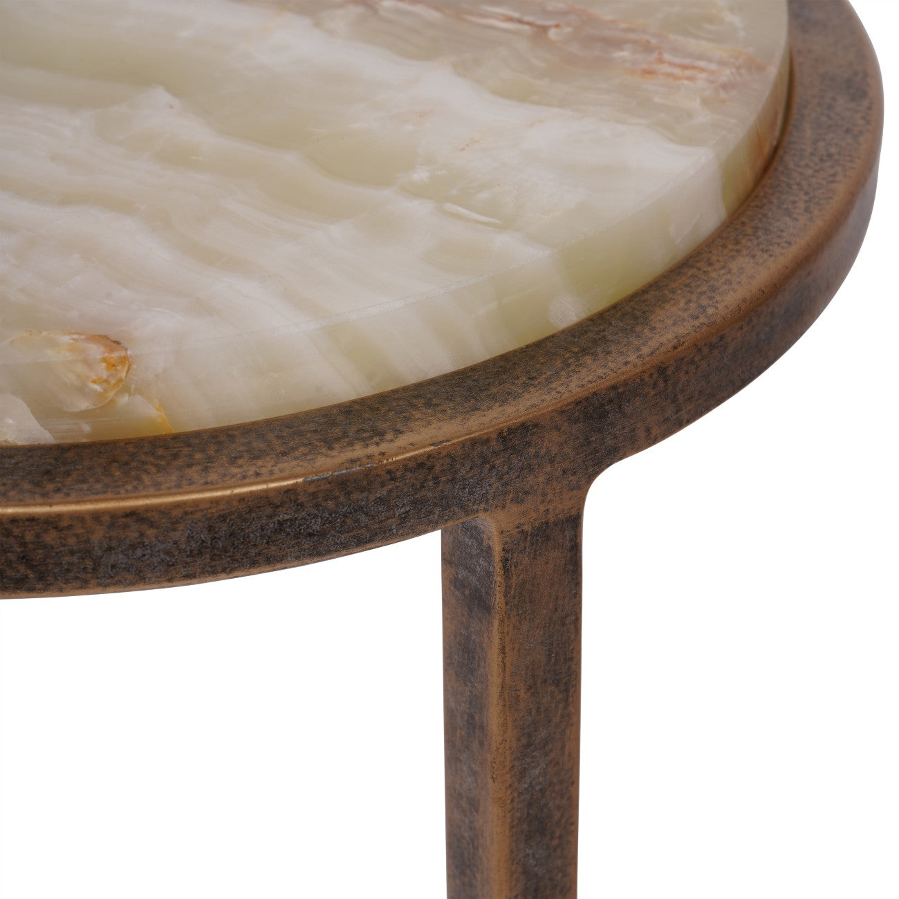 Luna Accent Table Onyx Green Marble