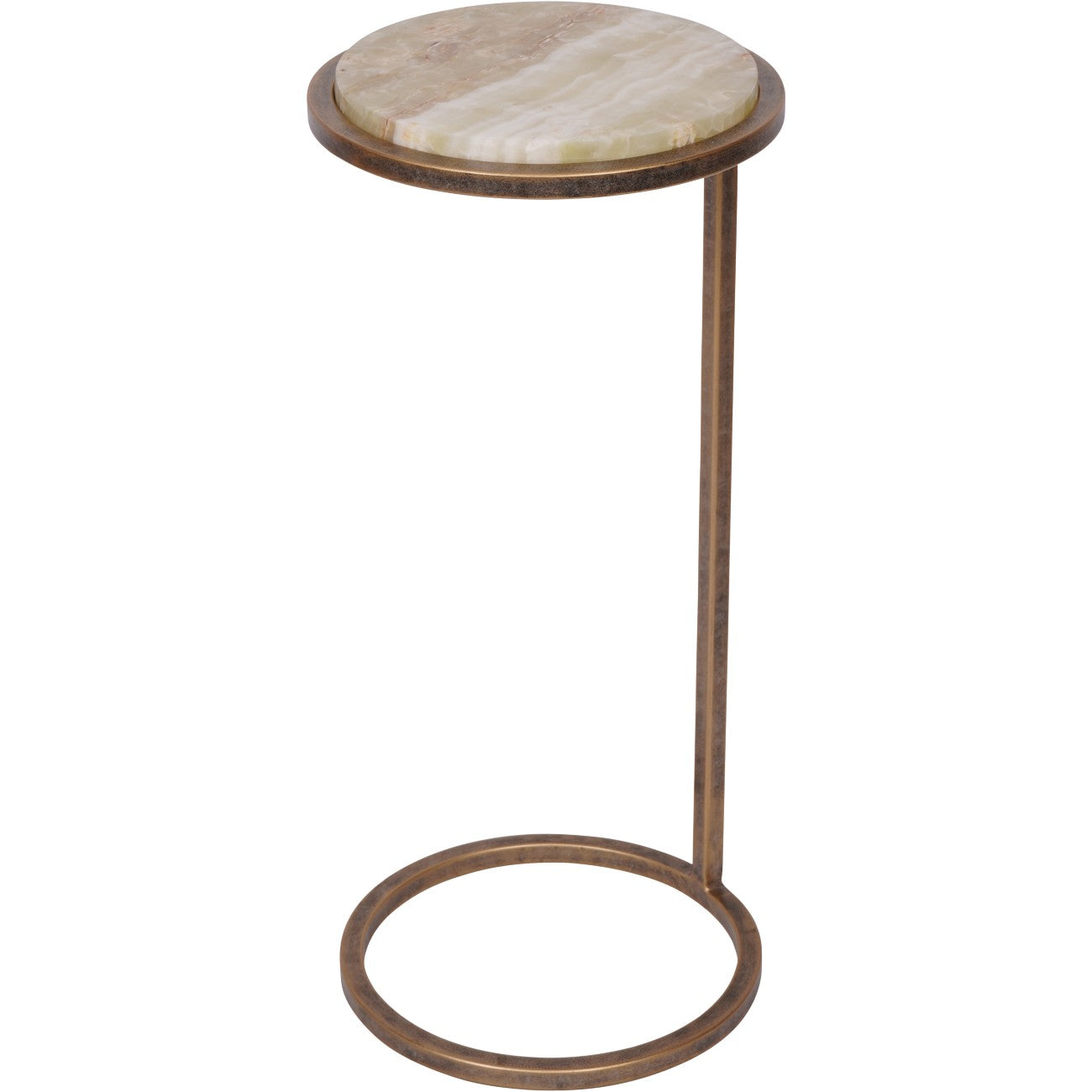 Luna Accent Table Onyx Green Marble