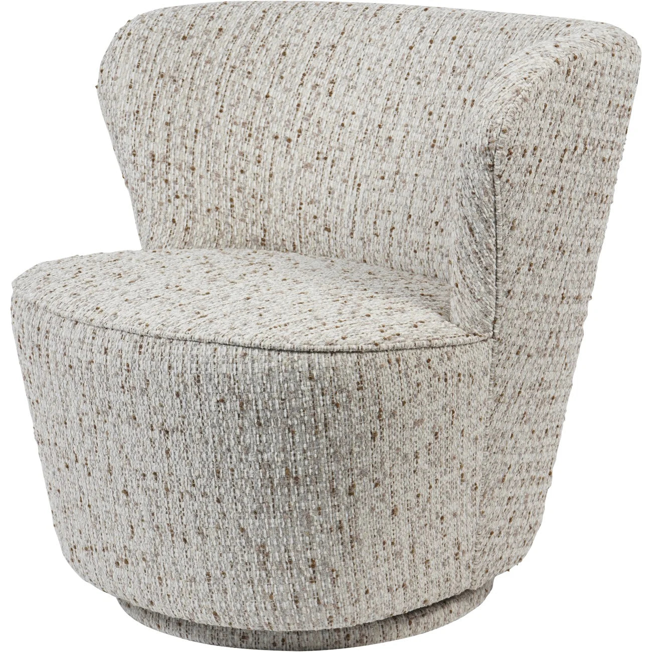 Isla Textured Slub Swivel Chair Natural