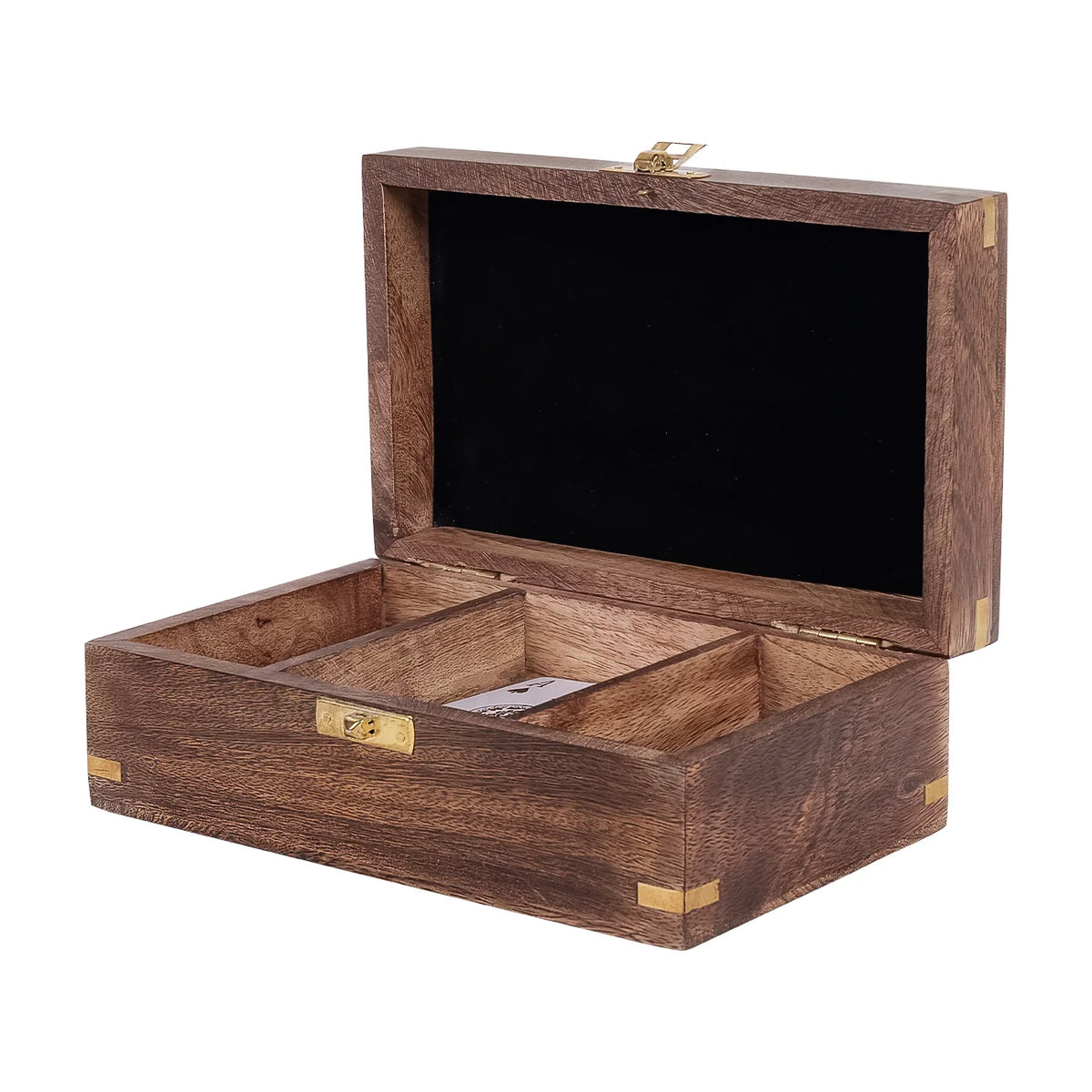 Marlow Mango Wood Poker Box With Cards