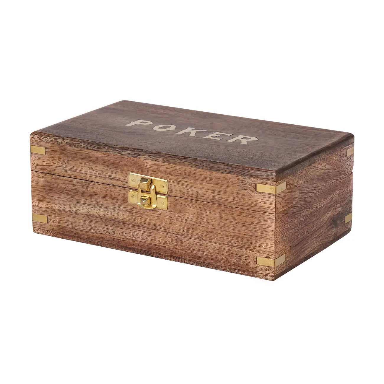 Marlow Mango Wood Poker Box With Cards