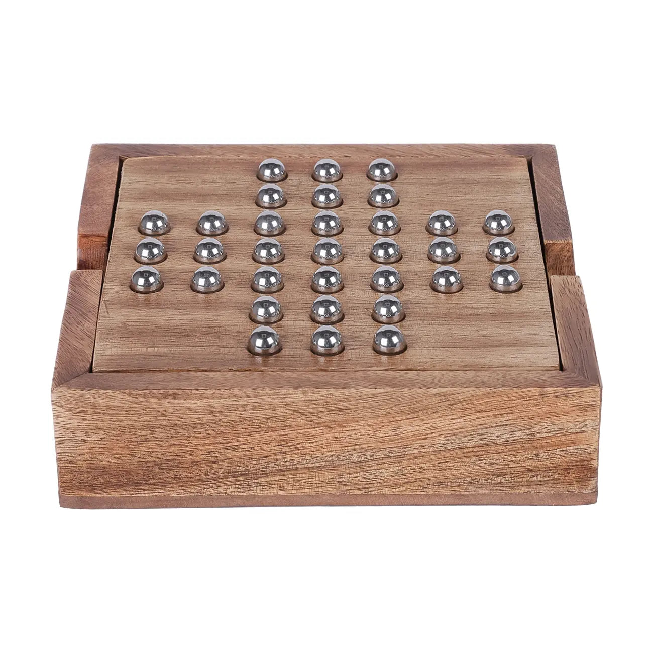 Marlow Mango Wood Noughts and Crosses and Solitaire Game